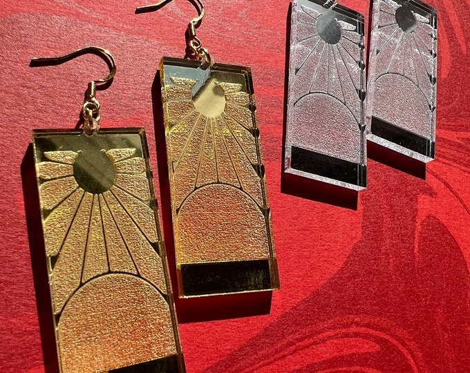 Hanafuda Inspired Earrings | Anime Earrings | DS Earrings | Japanese Style | Anime Inspired | Anime Gift | Anime Jewelry | Cosplay Jewelry