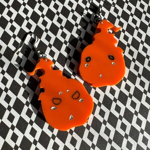 Fire Fighting Company Inspired Earrings | Fire Pusu Pusu | Sputter | Anime Earrings | Anime Gift | Manga | Benimaru | Shinra | Company 8