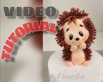 Fondant Hedgehog Cake Topper Video Tutorial