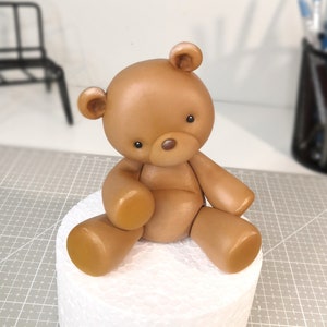 video tutorial fondant caketopper little cute bear , видео урок декор на торт мишка, лепка из мастики