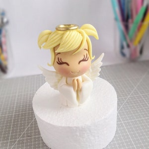 video tutorial fondant caketopper sweet angel , видео урок декор на торт милый ангелочек из мастики