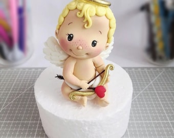 video lesson fondant caketopper sweet baby cupid angel amur valentine's day , видео урок декор на торт малыш купидон ангелочек амур любовь