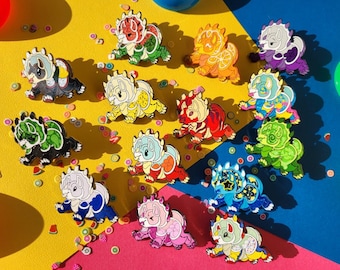 CLEARANCE Random Pull Gacha Dinos! Blind Bag Hard Enamel Pins Remix Makes Pins