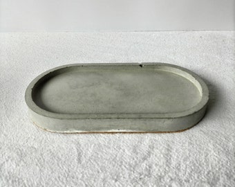 Oval Trinket Tray - Grey