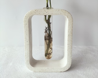 Rectangular Propagation Vase, Propagation Station, Indoor plant holder, Display Vase, White vase