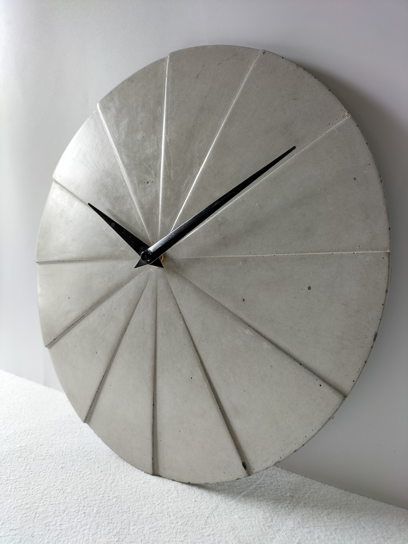 Stylish Cement Grey Modern Wall Clock Designer Clock Classy - Etsy ...
