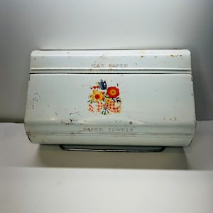 Vintage Garnerware Paper Towel & Wax Paper Dispenser: MCM Kitchen Decor
