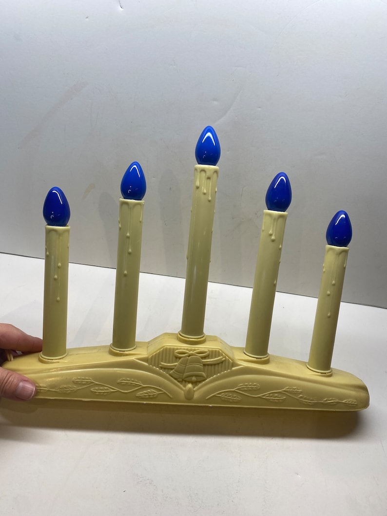 Christmas Candelabra 5 Light Stand With Bells Leaves and Etsy