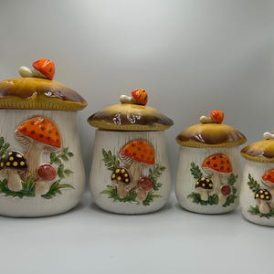 Merry Mushroom Canisters 1976 - Etsy