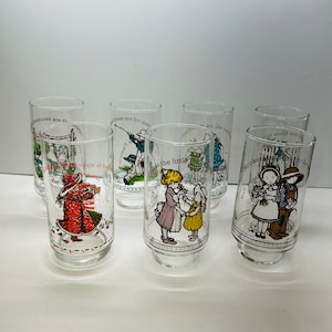 Vintage Coca Cola Holly Hobbie Glasses - Set of 6 American Greetings