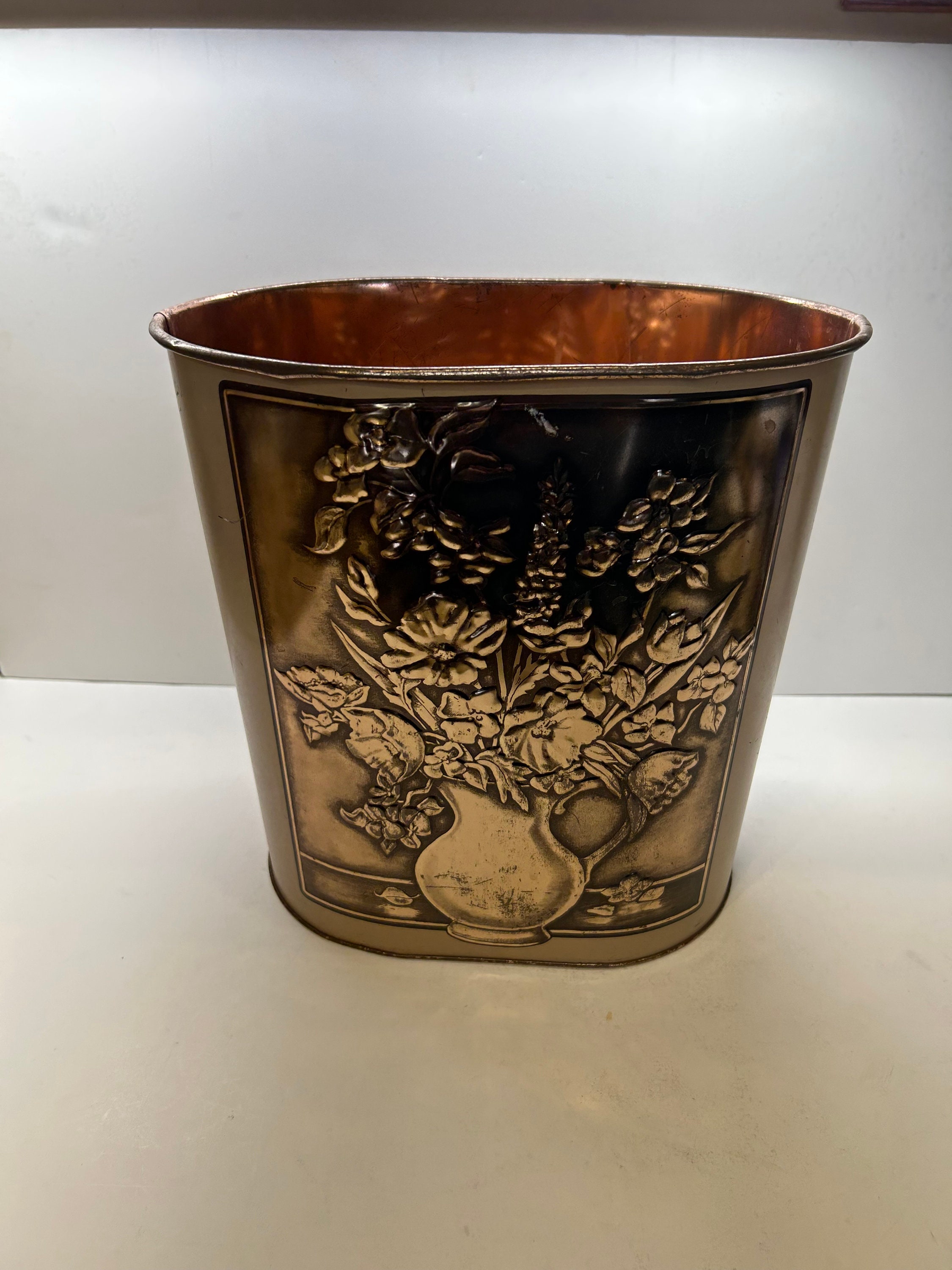 Rooster Trash Can, Metal, Silver