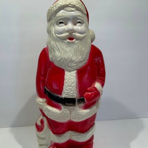 Vintage Christmas Santa Blow Mold Union Products Lighted Plastic Santa Blow Mold 1960s Christmas MCM