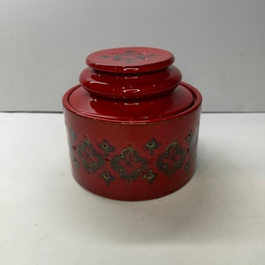 Bitossi Aldo Londi Carta Florentina Red Box Italian Pottery Raymor MCM