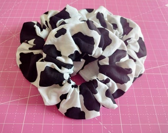 Cow Print Scrunchies, Western Scrunchies, Cowgirl Hair Accessories, 100% Cotton Hair Accessories