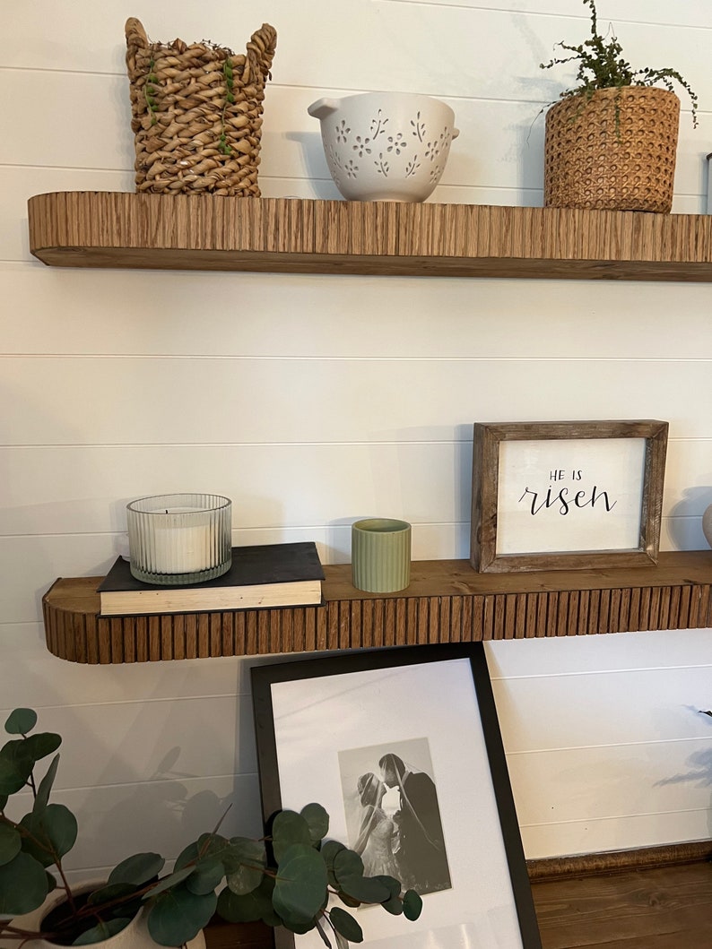 Floating Shelves Modern Farmhouse Boho Shelves Wooden Etsy