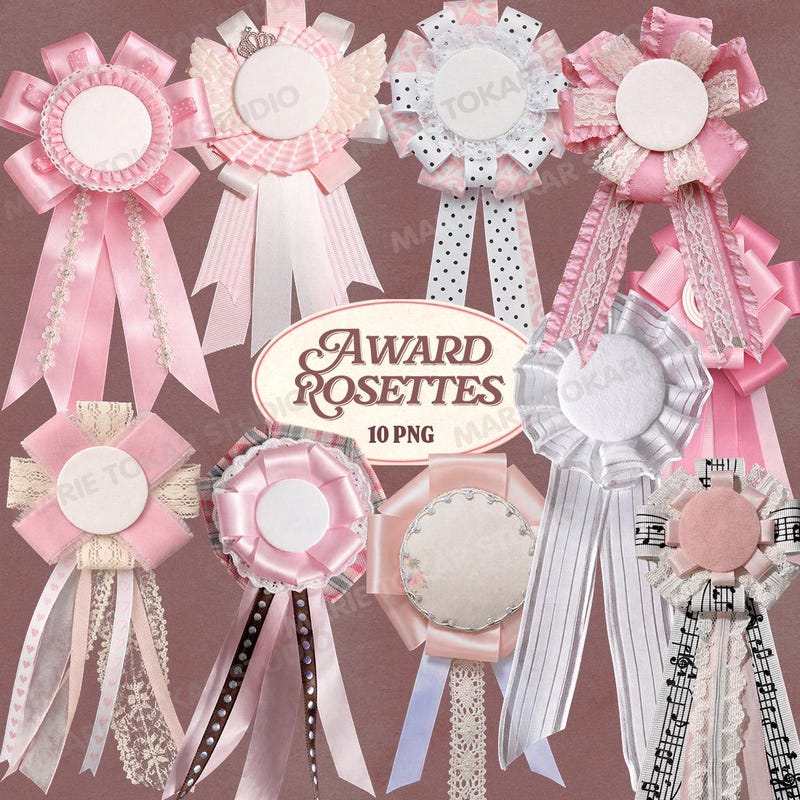 Rosette Award Ribbon Pink - Etsy