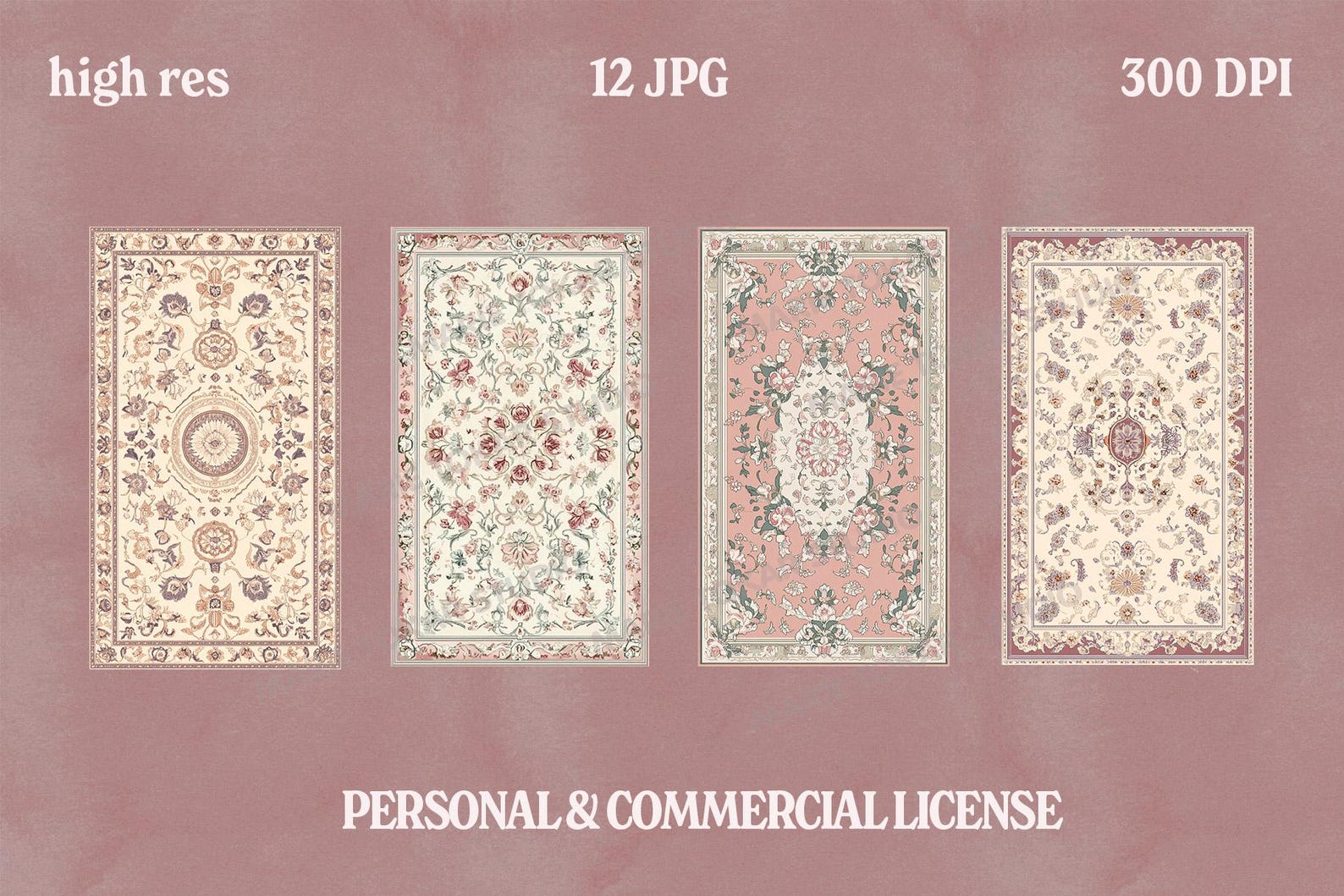 Classic Rug Pattern Background Coquette Persian Rug Backgrounds, Vintage Floral Carpet Patterns ...