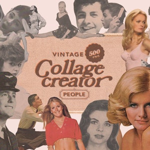 INSTANT DOWNLOAD, Printable, Vintage Retro Digital People Collage Kit 500+ png Vol2