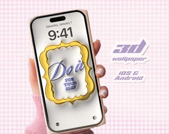Glänzendes Motivationszitat 3D Wallpaper für Handy | Tapete Aufgeblasenes Hauchkissen | Kawaii Tapete | iPhone Hintergrund | Samsung Hintergrundbild