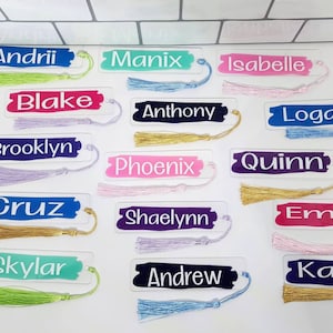 Personalisierbar Acryl Lesezeichen | Personalisierte Lesezeichen | Lesezeichen | Namen Lesezeichen | Acryl Lesezeichen |