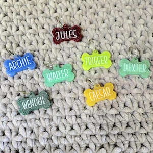 Custom Resin Dog Tags – Personalized Pet ID Tags with Name and/or  Number | Handmade Durable Pet Accessories for Dogs & Cats