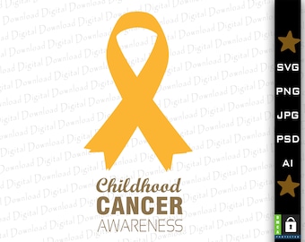 childhood cancer awareness Svg, Cancer Gold Day png, Yellow Day SVG Cricut Cutting files, sublimation instant digital download