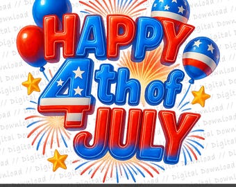 Happy 4th of July PNG | Retro Glitter Coquette Sublimation | Patriotic Independence Day Cut File Svg | All Projects Tshirt Shirts Cup Hats