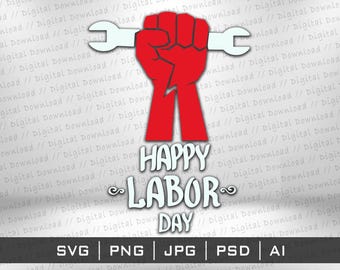 Happy Labour Day SVG Png, Cricut Cutting files, sublimation instant digital download, vector image files Stickers T-Shirt 1 May 2025