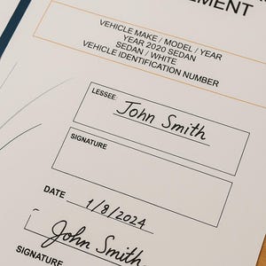 Printable Vehicle Lease Agreement (PDF/Word) – Fillable Car Lease & Rental Contract Template