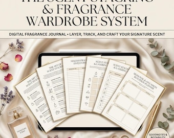 Scent Stacking Guide, Fragrance Layering Planner, Perfume Wardrobe Tracker, Signature Scent Workbook, Digital Fragrance Journal Printable