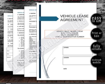 Truck Lease Agreement Template. PDF Fillable & Printable. Editable Ms Word Google Docs. Truck Lease Agreement Form. Lease Agreement Contract