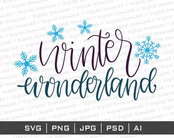 Winter Wonderland Svg, Winter png, Cold Winter SVG Cricut Cutting files, sublimation instant digital download