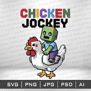 Chicken Jockey SVG Png, Cricut Cutting files, sublimation instant digital download, vector image files Stickers T-Shirt
