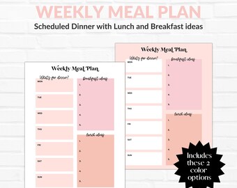Horario del plan de comidas semanal, plan de comidas para la cena, horario de preparación de alimentos, tabla de planificación de comidas