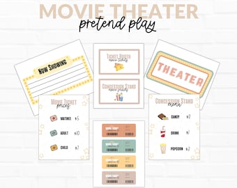 Juego de simulación de cine para niños, montaje de teatro de cine, noche de cine familiar