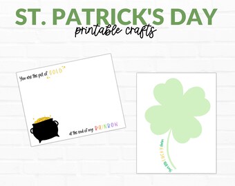 Manualidad del día de San Patricio, pintura a mano del día de San Patricio, artesanía del arcoíris. Artesanía del trébol