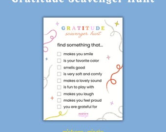 Actividad imprimible de búsqueda de gratitud para niños