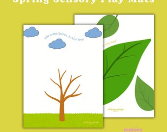 Alfombrillas de juego sensoriales de primavera, alfombrilla de plastilina, juego de arena cinético, actividad preescolar