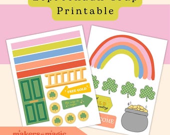 Trampa para duendes imprimible, actividad imprimible del Día de San Patricio