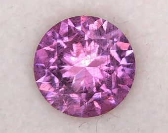 Pink Sapphire, 2.47ct, 8.1mm, Natural Loose Gem, Precision Cut Round Brilliant, Unheated, SI, Tanzania, Ethical, Great For Engagement Ring