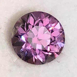 Montana Sapphire, Color Change Pink/Purple/Mauve/Blue/Teal/Silver, Unheated Loose Stone, 1.63ct 6.8mm Round Brilliant Cut, Precision Cut Gem