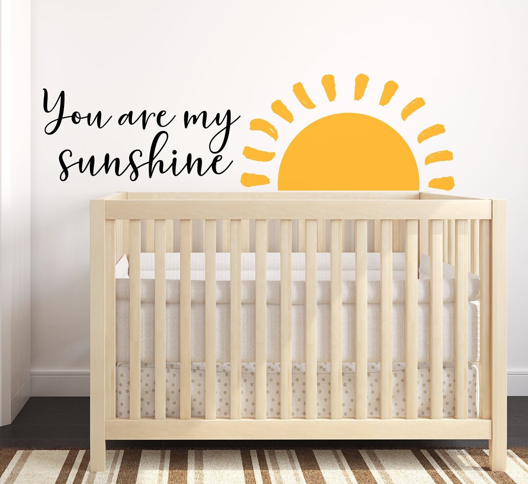 You Are My Sunshine Wall Decal Nursery for Kids Room Yellow - Etsy