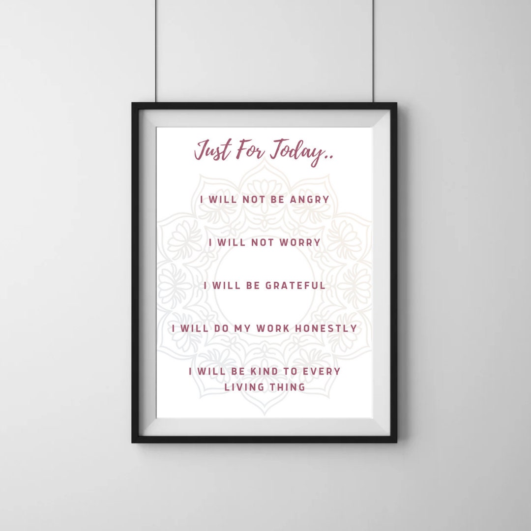 Reiki Principles Poster Download - Etsy