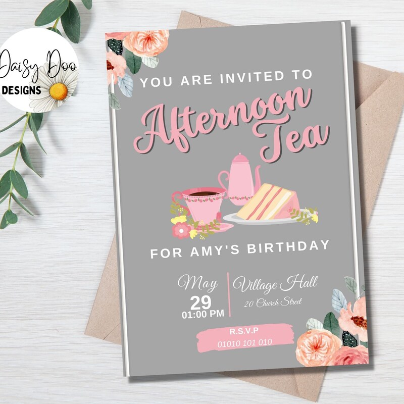 Afternoon Tea Party Invitations - Etsy