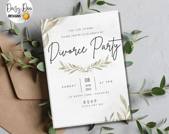 Divorced Party - Divorce Party Invitation, Divorced Party, Divorce Party , Divorce Party Invite, Editable Template, Instant Download