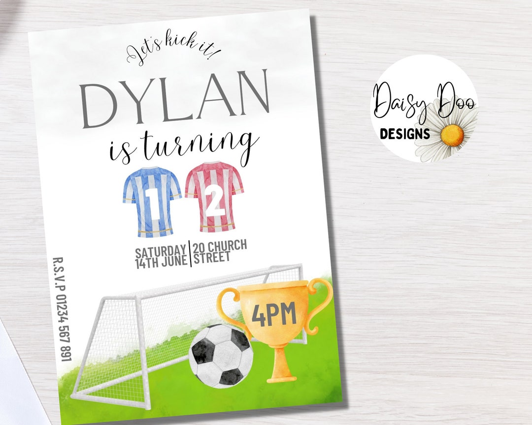 Football Party Invitation, Football Party Invites, Football Party