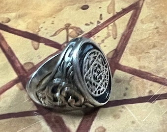 Millionaire Occult Alchemist Silver Ring c. 1747 ~ Over 58,000 Magic Infusions