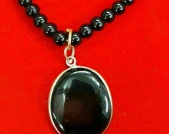 King Cobra Stone Pearl Necklace: Protection Pendant