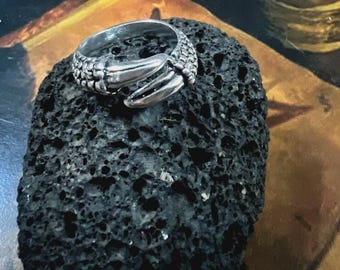 Enochian Angel Ring: Red Zircon Magick Amulet, Spirit Vessel