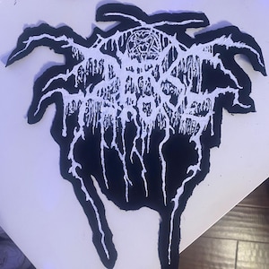 Custom print example: 11x11in darkthrone logo patch (6x6in variation) (read desc for custom order options)